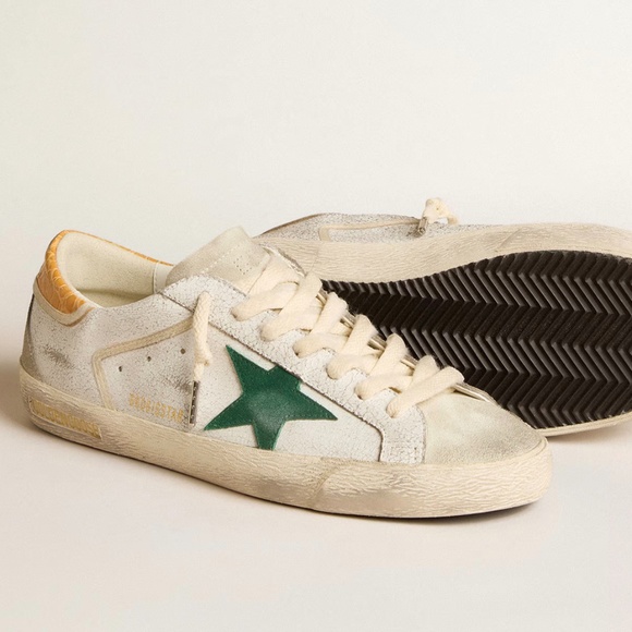 GOLDEN GOOSE - Men's Super Star Classic White/Ice/Green/Yellow - MSRP $595.00 - Picture 2 of 4